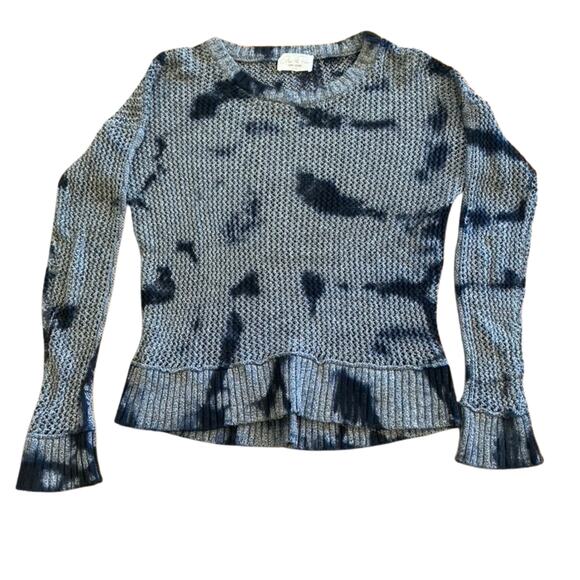 Feel The Piece Blue Tie Dye Open Knit Sweater, Small - Picture 6 of 6